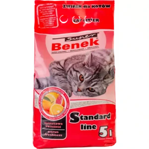 Наповнювач Super Benek Standard цитрусова свіжість для котів, 5 л