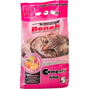 Наповнювач Super Benek Compact цитрусова свіжість для котів, 5 л