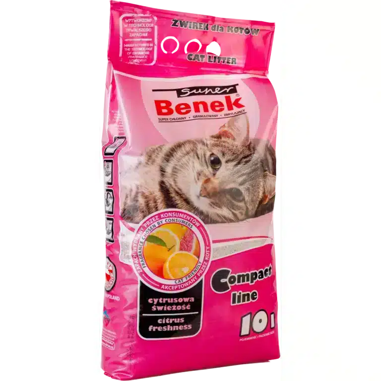 Наповнювач Super Benek Compact цитрусова свіжість для котів, 10 л