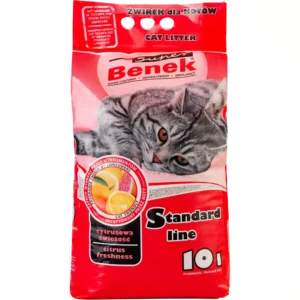 Наповнювач Super Benek Standard цитрусова свіжість для котів, 10 л
