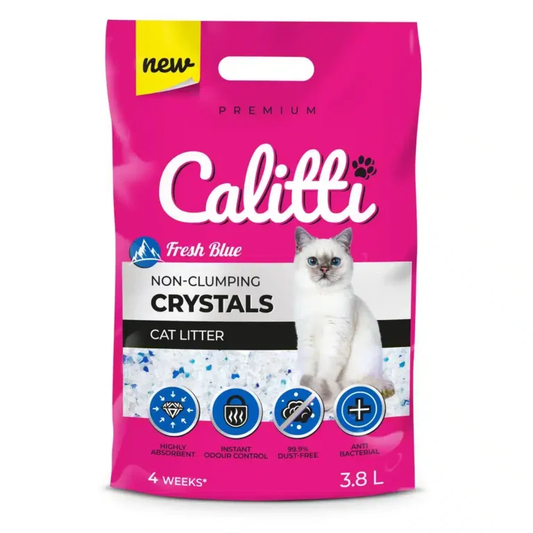 Наповнювач силікагель для котів Calitti CRYSTALS, гірська свіжість 3,8л