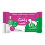 Очищаючі серветки для собак та котів Inodorina EveryDay Chlorgexidina Pocket з хлоргексидином, 15 шт