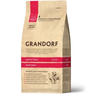 Сухий корм Grandorf Lamb & Turkey Adult Indoor з ягням та індичкою для котів