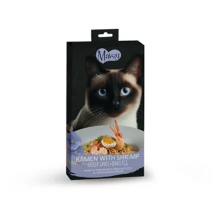 Ласощі Mavsy Creamy рамен з креветками у лляному соусі для котів, 5х15 г