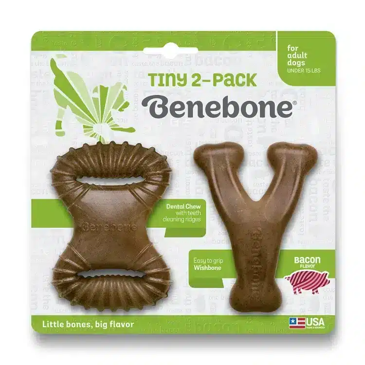 Набір іграшок Benebone Tiny 2-Pack зі смаком бекону для собак до 7 кг