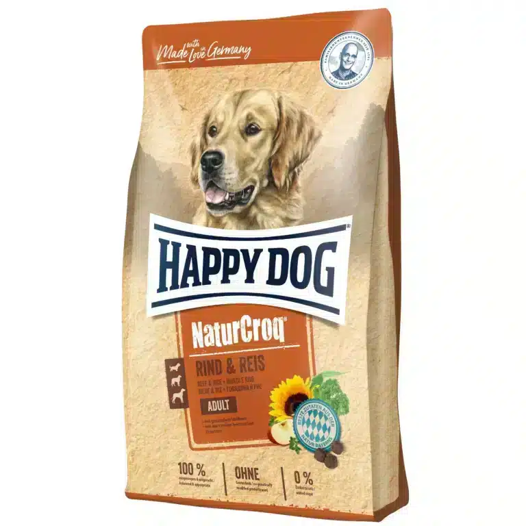 Сухий корм для дорослих собак Happy Dog Naturcroq Rind & Reis з яловичиною і рисом