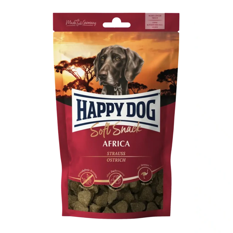 М'які ласощі  Happy Dog Soft Snack Africa для собак зі смаком страуса та картоплі, 100 г