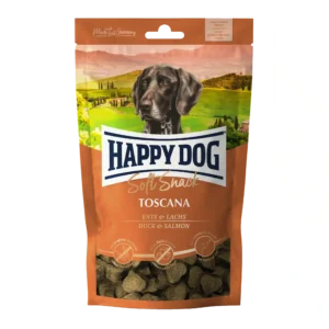 Ласощі Happy Dog Soft Snack Toscana з качкою та лососем для собак, 100 г