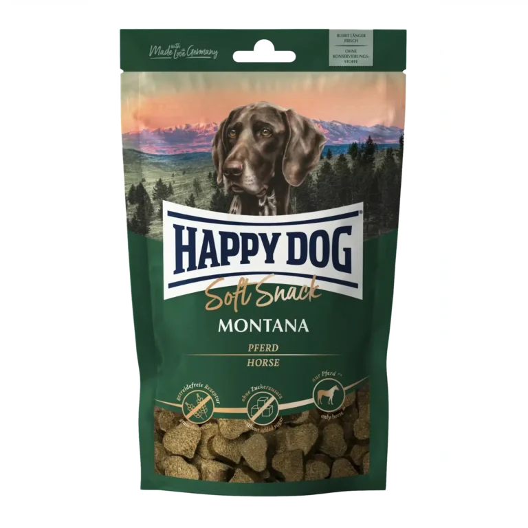 М'які ласощі  Happy Dog Soft Snack Montana для собак зі смаком конини та картоплі, 100 г