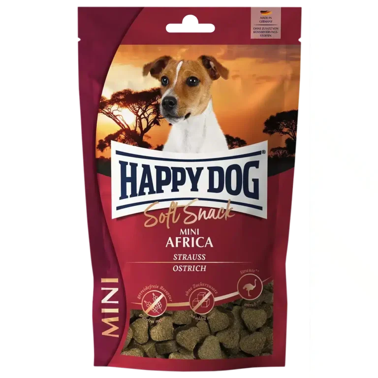 М'які ласощі  Happy Dog Soft Snack Mini Africa для собак дрібних порід зі смаком  страуса та картоплі, 100 г