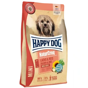 Сухий корм Happy Dog Naturcroq Mini для собак малих порід з лососем і рисом, 4 кг