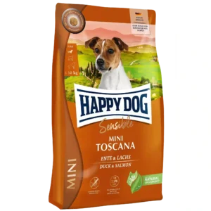 Сухий корм Happy Dog Sensible Mini Toscana для собак з качкою і лососем