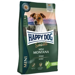 Сухий корм для собак малих порід Happy Dog Sensible Mini Montana з кониною