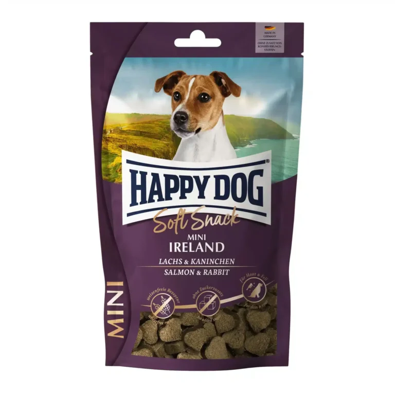 М'які ласощі Happy Dog Soft Snack Mini Ireland для собак дрібних порід зі смаком лосося та кролика, 100 г