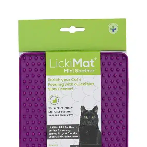 Килимок для повільного харчування для котів LickiMat CAT MINI SOOTHER 14*14 см