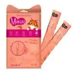Ласощі кремові для котів Mavsy CREAMY LICKABLE TREATS SALMON WITH SHRIMP з філе лосося та креветками, 15 г*5 шт