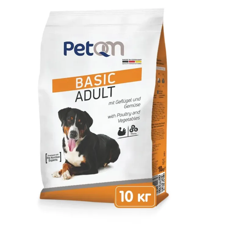 Сухий корм PetQM Dogs Basic Adult для дорослих собак з птицею та овочами, 10 кг