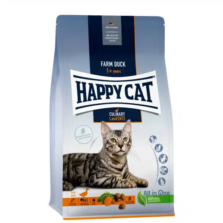 Сухий корм Happy Cat Culinary Land для дорослих котів з качкою, 4 кг