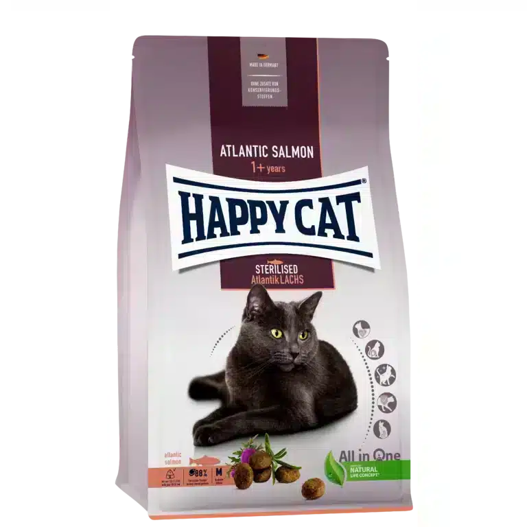 Сухий корм Happy Cat Sterilised Atlantik для дорослих котів з лососем
