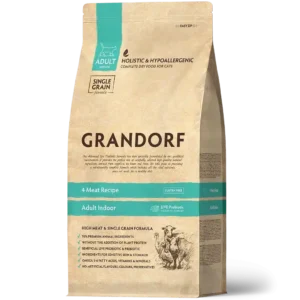 Сухий корм Grandorf Four Meat Adult Indoor 4 види м'яса для дорослих котів
