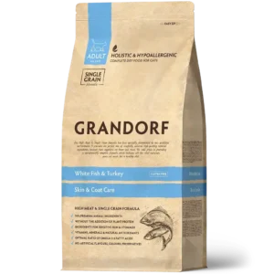 Сухий корм Grandorf White Fish & Turkey для дорослих котів з білою рибою та індичкою