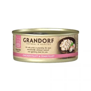 Вологий корм Grandorf для котів з курячою грудкою та крабом, 70 г