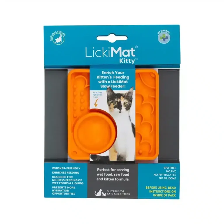 Килимок для повільного харчування кошенят LickiMat Cat Kitty, 10x10 см
