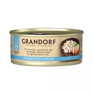 Вологий корм Grandorf для котів з курячою грудкою та креветками, 70 г