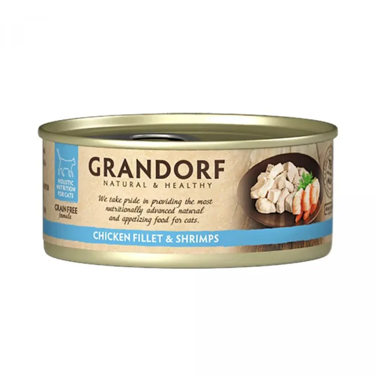 Вологий корм Grandorf для котів з курячою грудкою та креветками, 70 г