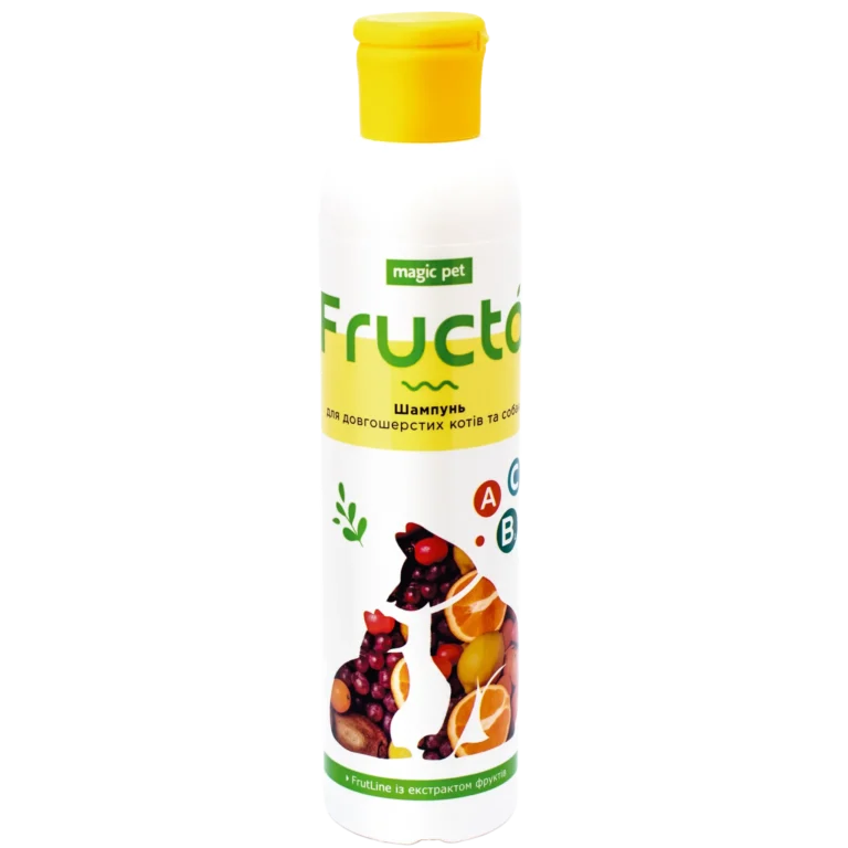 Шампунь Magic Pet FRUCTA  з екстрактом смородини, вишні, малини, винограду, для довгошерстних собак та котів, 220 мл