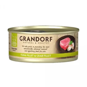 Вологий корм Grandorf Tuna & Crab Fillet з тунцем і крабом для котів, 70 г