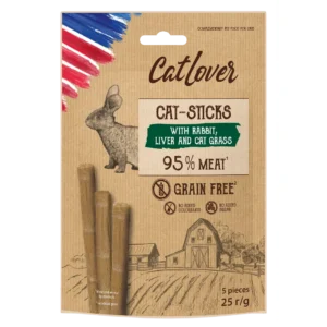Ласощі CatLover Sticks з кроликом та печінкою для котів, 5х5 г