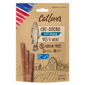 Ласощі CatLover Sticks MSC з лососем для котів, 5х5 г