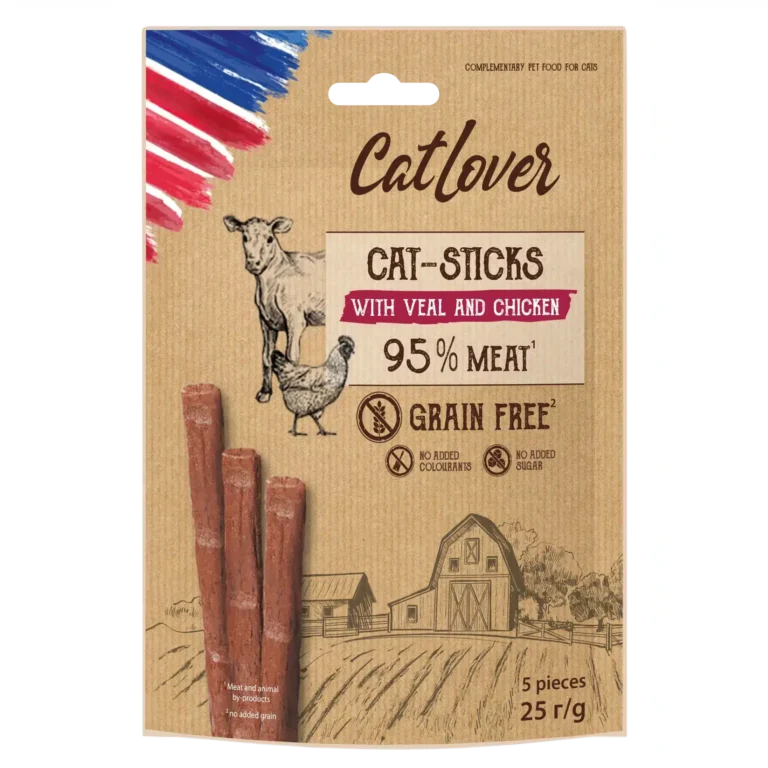 Палички для котів CatLover Sticks veal chicken  із телятиною та куркою, 5*5 г