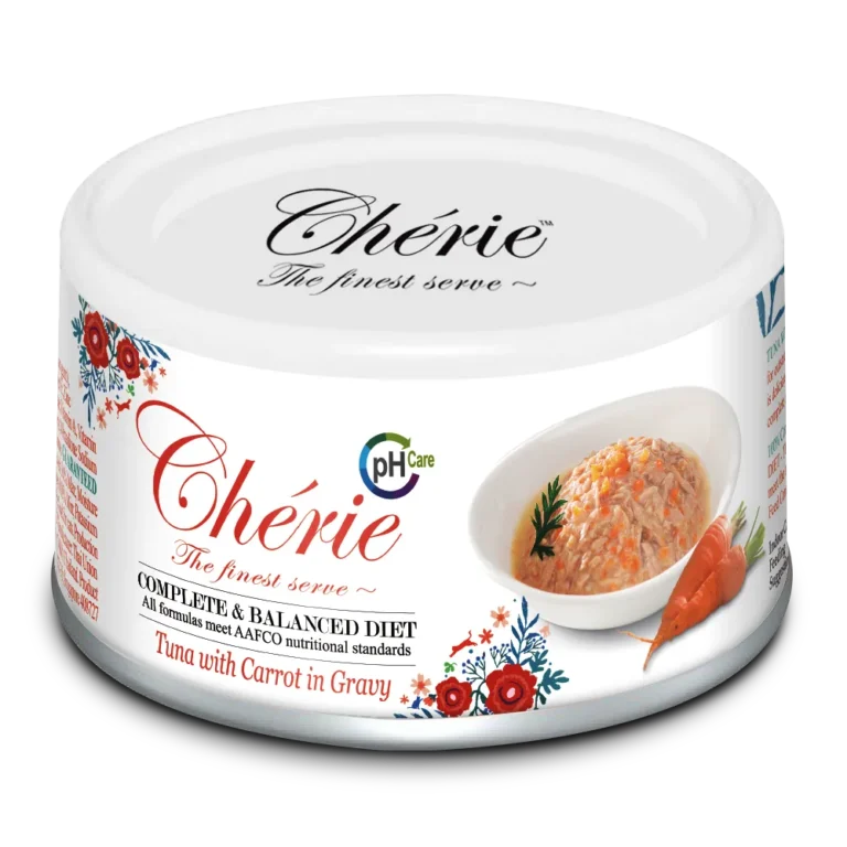 Вологий корм Cherie Complete & Balanced з тунцем та морквою для котів, 80 г