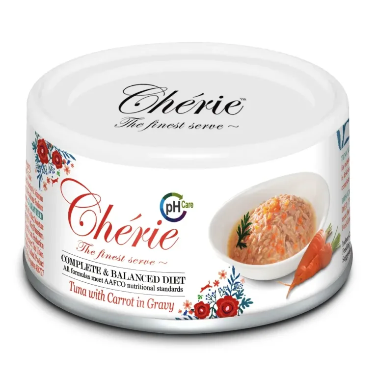 Вологий корм Cherie Complete & Balanced з тунцем та морквою для котів, 80 г