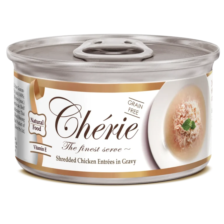 Вологий корм для котів Cherie Signature Gravy з ніжними шматочками м'яса курки в соусі, 80г
