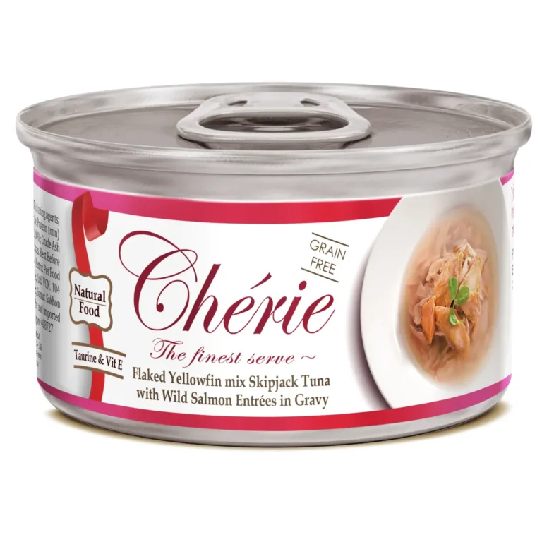 Вологий корм Cherie Signature Gravy з тунцем і диким лососем в соусі для котів, 80 г