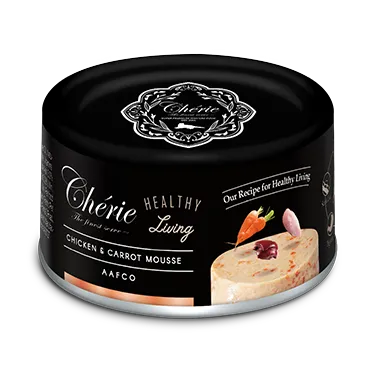 Вологий корм Cherie Healthy Living мус з куркою та морквою для котів, 80 г