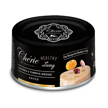 Вологий корм Cherie Healthy Living мус з куркою та гарбузом для котів, 80 г