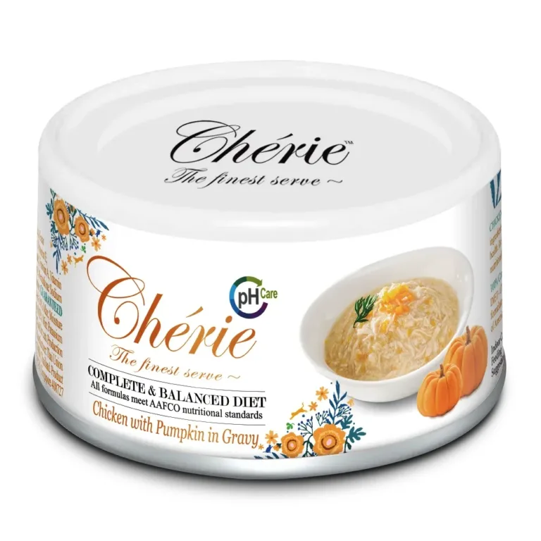 Вологий корм Cherie Complete & Balanced з куркою та гарбузом для здоров'я сечовивідних шляхів котів, 80 г