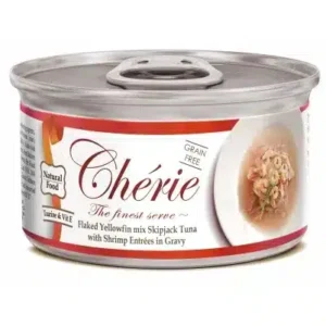 Вологий корм Cherie Signature Gravy з тунцем і креветками в соусі для котів, 80 г