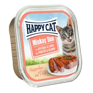 Паштет Happy Cat Duo з птицею і лососем для котів, 100 г