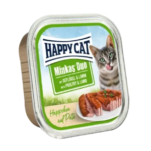 Вологий корм для котів Happy Cat Duo Geflugel & Lamm паштет з птицею і ягням, 100 г