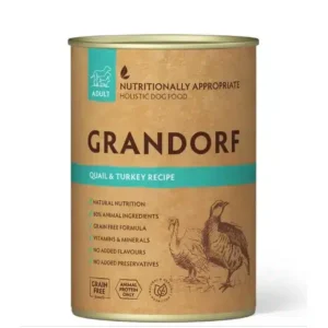 Вологий корм для дорослих собак Grandorf QUAIL & TURKEY RECIPE з перепілкою та індичкою, 400 г