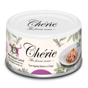 Вологий корм Cherie Hairball Control з тунцем та лососем для котів, 80 г