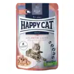 Вологий корм Happy Cat Culinary Atlantik Lachs у вигляді шматочків в cоусі для дорослих котів з атлантичним лососем, 85 г