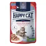 Вологий корм Happy Cat Culinary Voralpen Rind у вигляді шматочків в cоусі для дорослих котів з яловичиною, 85 г