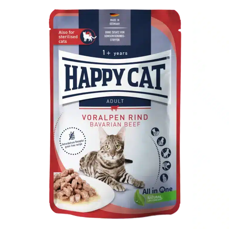Вологий корм Happy Cat Culinary Voralpen Rind у вигляді шматочків в cоусі для дорослих котів з яловичиною, 85 г