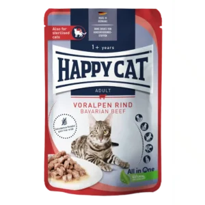 Вологий корм Happy Cat Culinary Voralpen з яловичиною для дорослих котів, 85 г